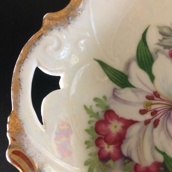 NORCREST CHINA LUSTROUS DECORATIVE BOWL VTG.. - Picture 5 of 6